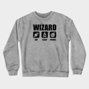 WIZARD Eat Sleep Fireball Crewneck Sweatshirt